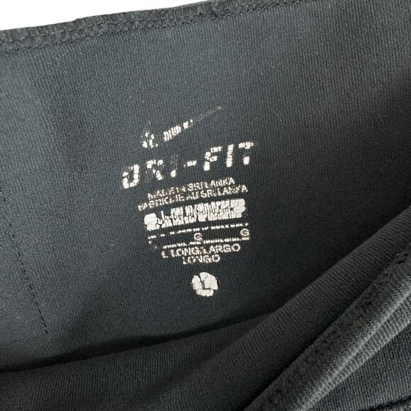 Nike Dri-Fit Black Straight Leg Mid Rise Athletic Pull On Leggings Size L Long - Picture 4 of 7